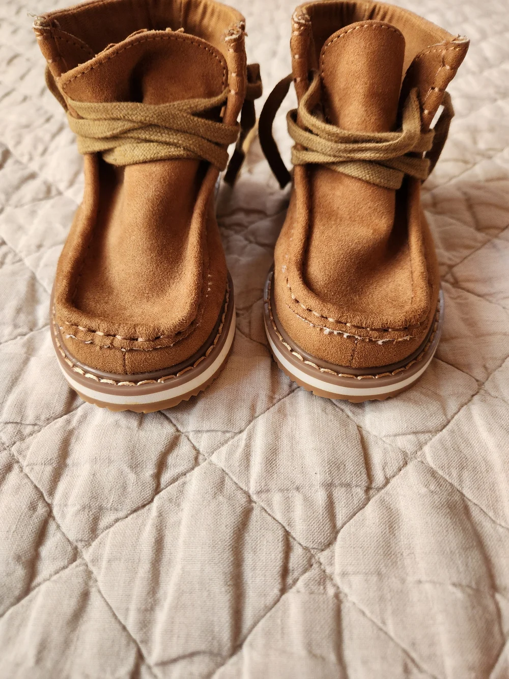 GAP Kids Brown Suede Lace-Up Boots